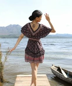 Tulle And Batiste Yasmine Mini Dress - Moonless Night - Preorder