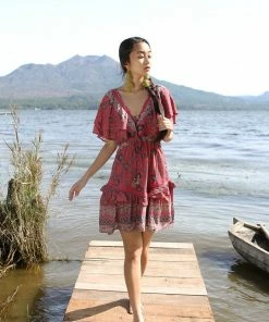 Tulle And Batiste Yasmine Mini Dress - Scarlet - Preorder