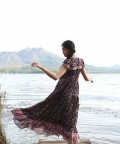 Tulle And Batiste Zaara Frill Maxi Dress - Moonless Night - Preorder 7 Tulle And Batiste Zaara Frill Maxi Dress - Moonless Night - Preorder