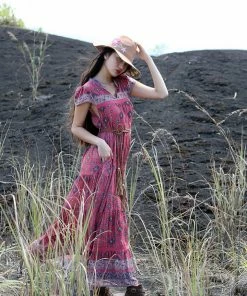 Tulle And Batiste Zaara Frill Maxi Dress - Scarlet - Preorder