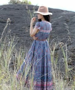 Tulle And Batiste Dresses Zaara Frill Maxi Dress - Teal - Preorder