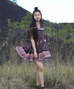 Tulle And Batiste Zaara Frill Mini Dress - Moonless Night - Preorder Dresses