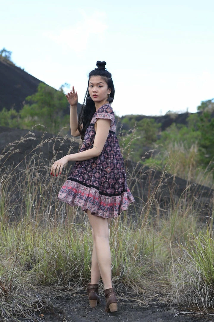 Tulle And Batiste Zaara Frill Mini Dress - Moonless Night - Preorder Dresses 3 Tulle And Batiste Zaara Frill Mini Dress - Moonless Night - Preorder Dresses