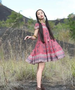 Tulle And Batiste Zaara Frill Mini Dress - Scarlet - Preorder