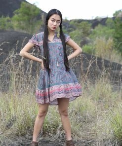 Tulle And Batiste Zaara Frill Mini Dress - Teal - Preorder