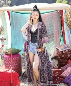 Tulle And Batiste Kimono | Duster Zaara Robe Kimono - Moonless Night - Preorder