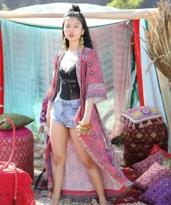 Tulle And Batiste Zaara Robe Kimono - Scarlet - Preorder Kimono | Duster