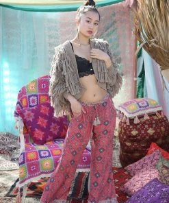 Tulle And Batiste Bottoms Zaara Flair Pants - Scarlet - Preorder