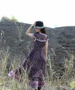 Tulle And Batiste Zaara Frill Maxi Dress - Moonless Night - Preorder 6 Tulle And Batiste Zaara Frill Maxi Dress - Moonless Night - Preorder