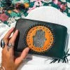 MAHIYA Boho Leather Aphrodite Wallet - Black/Tan