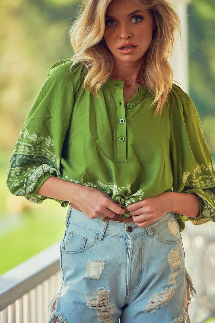 Jaase Julianna Top - Eshana Olive 8 Jaase Julianna Top - Eshana Olive