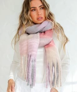 Love & Stitch Ally Scarf - Pink Knit Top