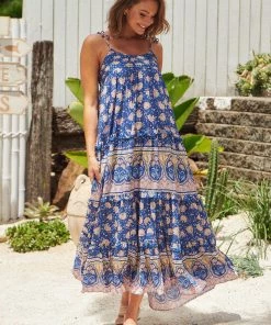 Jaase Cognac Maxi Dress - Camelia Dresses