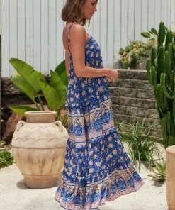 Jaase Cognac Maxi Dress - Camelia Dresses