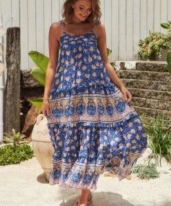 Jaase Cognac Maxi Dress - Camelia Dresses